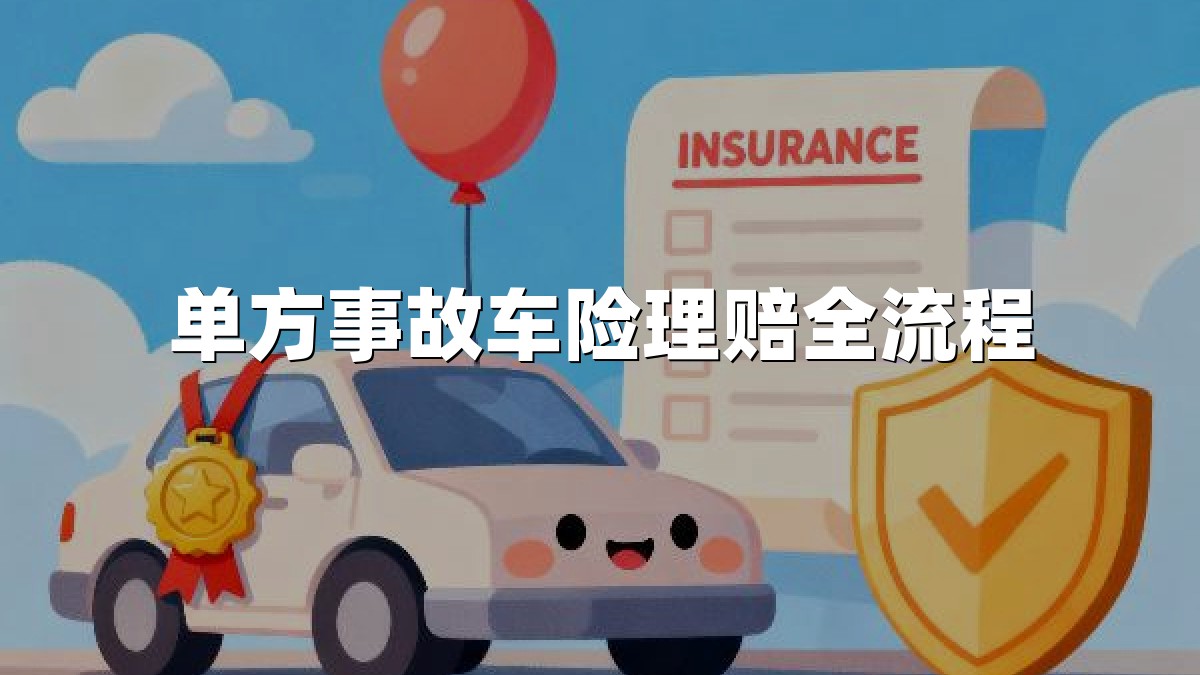单方事故车险理赔全流程