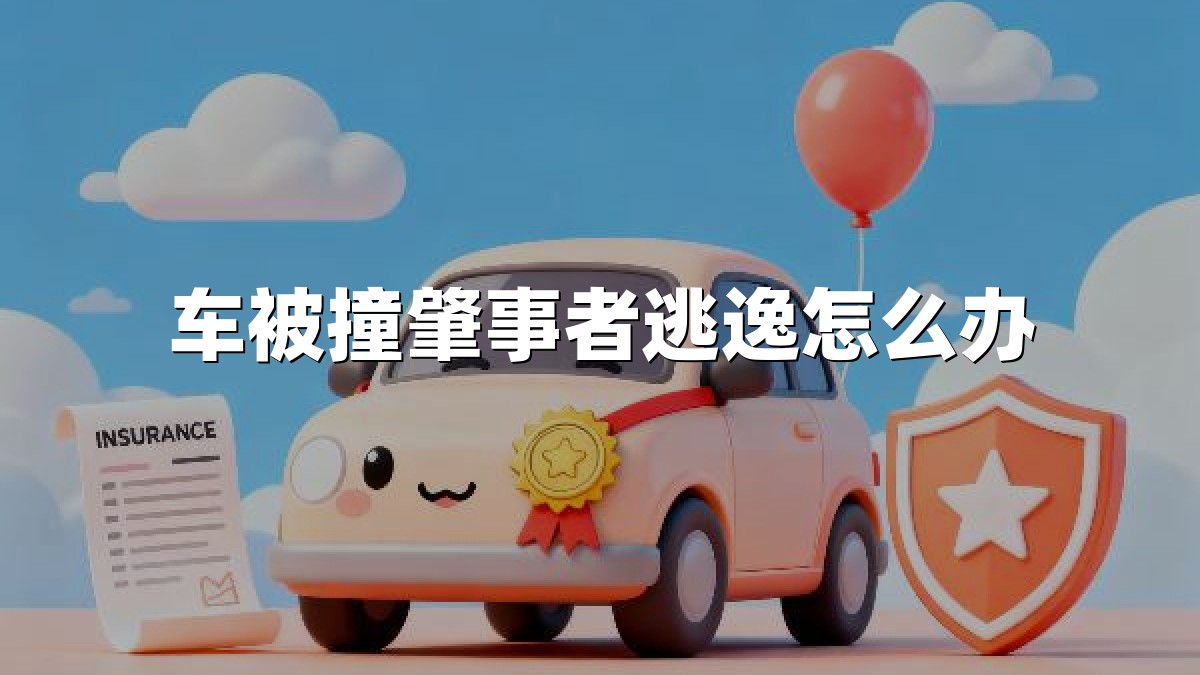 车被撞肇事者逃逸怎么办