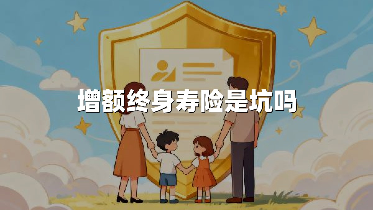 增额终身寿险是坑吗